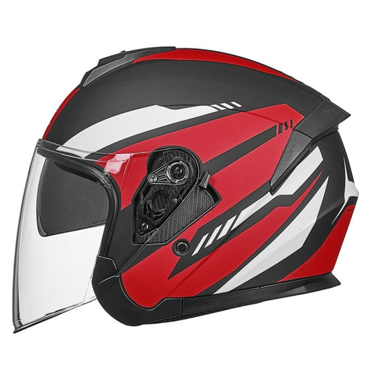 GXT Electric Vehicle Four Seasons Sun Protection & Windshield Double Lens Helmet, Size: L(Matt Black Red) - Helmets by GXT | Online Shopping South Africa | PMC Jewellery | Buy Now Pay Later Mobicred