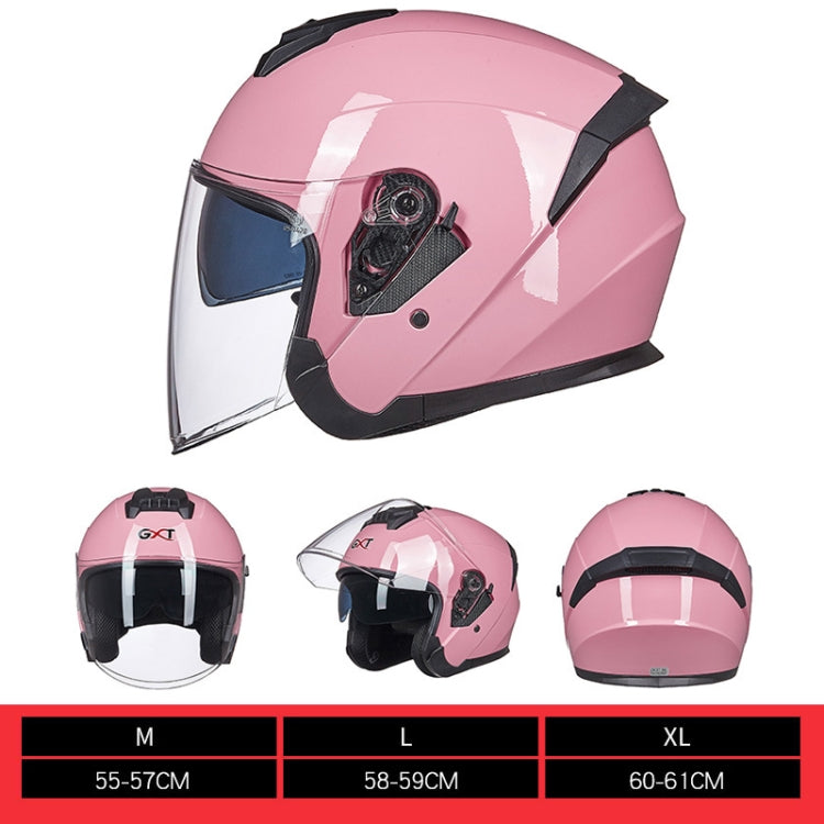 GXT Electric Vehicle Four Seasons Sun Protection & Windshield Double Lens Helmet, Size: M(Bright Black Blue) - free shipping - PMC TechLife - Order now!