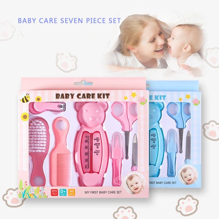 7 in 1 Baby Care Set Baby Daily Cleaning Tools Kit(Blue) - Baby Care by PMC TechLife | Online Shopping South Africa | PMC TechLife | Buy Now Pay Later Mobicred