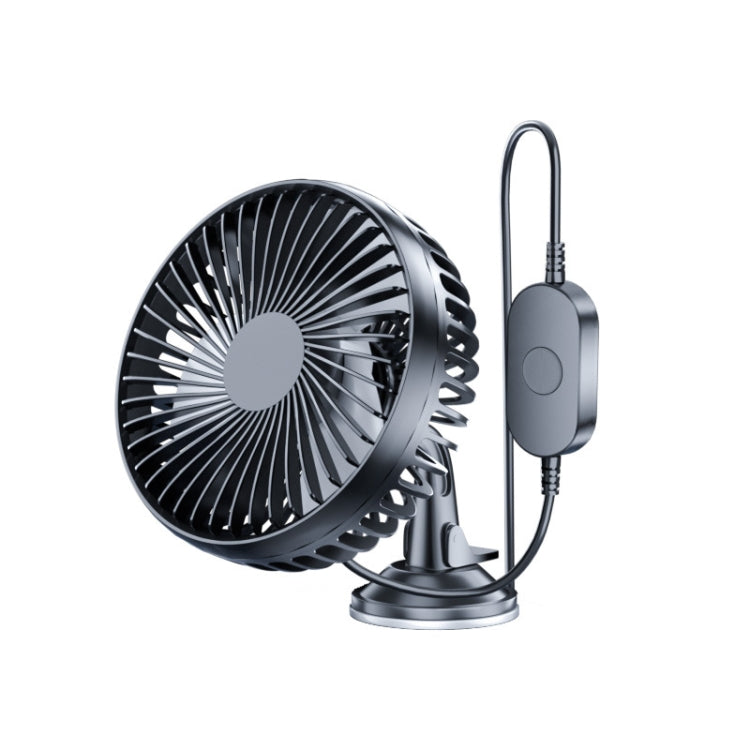 SUITU  12V/24V Mini Car Fan USB Charging Single Head Fan 360 Degree Cooling Fan, Style: Suction Cup Model - Heating & Fans by SUITU | Online Shopping South Africa | PMC Jewellery | Buy Now Pay Later Mobicred