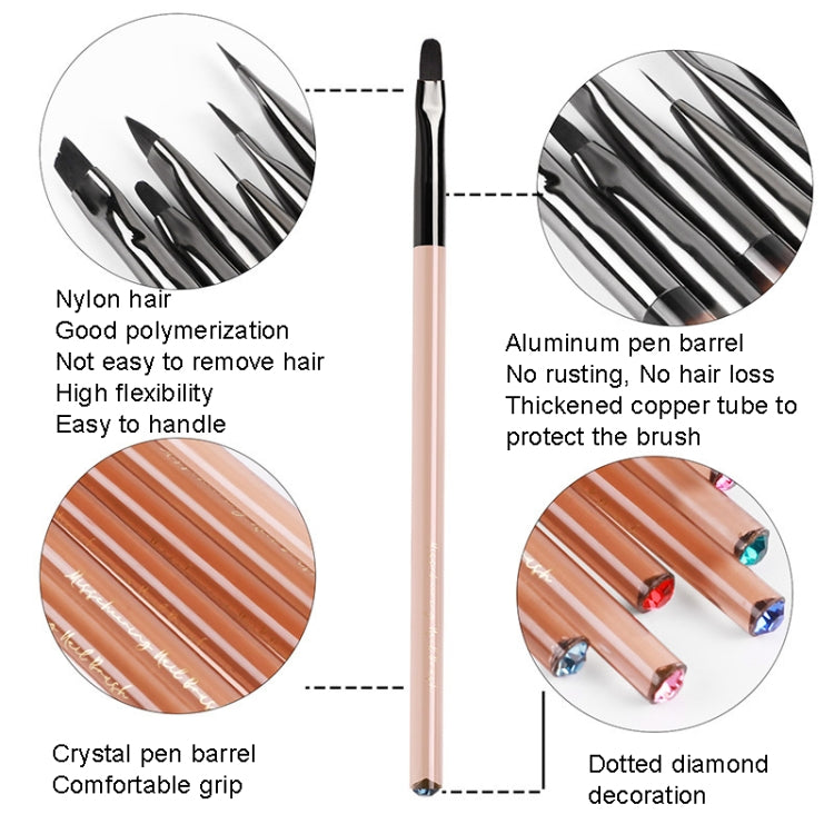 Acrylic Tea Color Pen Brush Beauty Nail Pen Color Painting Drawing Pen Light Therapy Pen(KS12) - Nail Art Equipment by PMC Jewellery | Online Shopping South Africa | PMC Jewellery | Buy Now Pay Later Mobicred