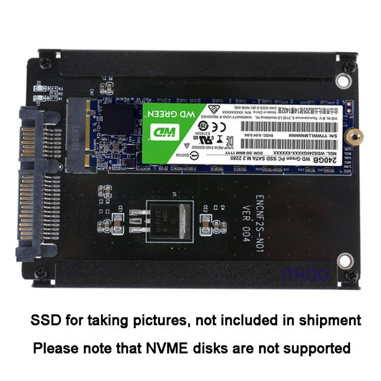 ENCNF2S-N01 NGFF To SATA3 Transfer Card M.2 KEY B-M SSD To 6Gbps Interface Conversion Adapter With SATA 22pin Cable - Add-on Cards by PMC TechLife | Online Shopping South Africa | PMC TechLife