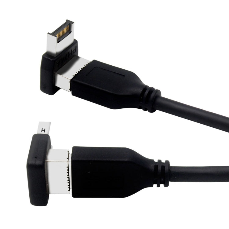 2pcs USB3.1 Type-E Computer Motherboard Interface 90 Degrees Elbow Front Type-C Adapter(PH74A) - Cable & Adapters by PMC TechLife | Online Shopping South Africa | PMC TechLife | Buy Now Pay Later Mobicred