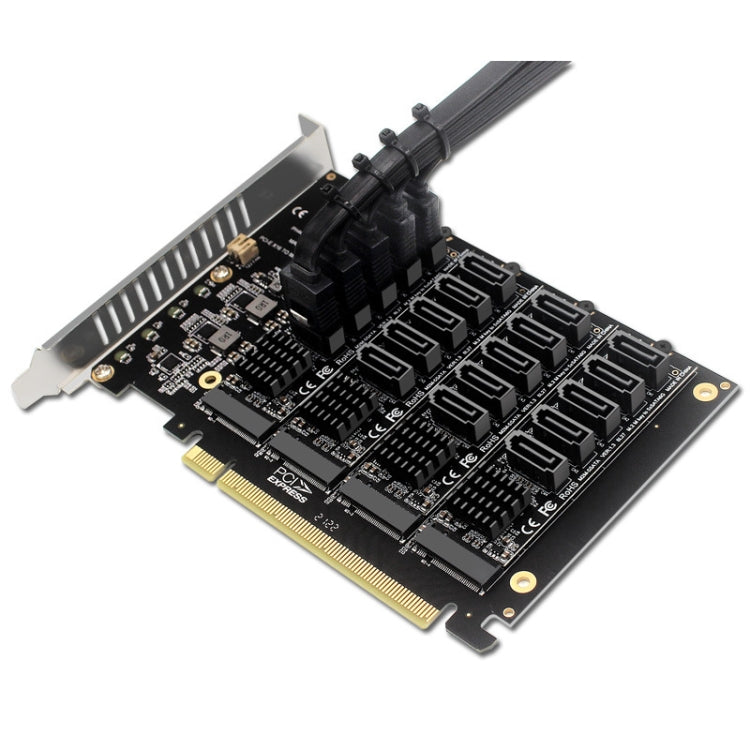 PCIEX16 NVME M.2 RAID Array Expansion SATA 20 Port Transfer Card - Card Adapter by PMC Jewellery | Online Shopping South Africa | PMC Jewellery | Buy Now Pay Later Mobicred