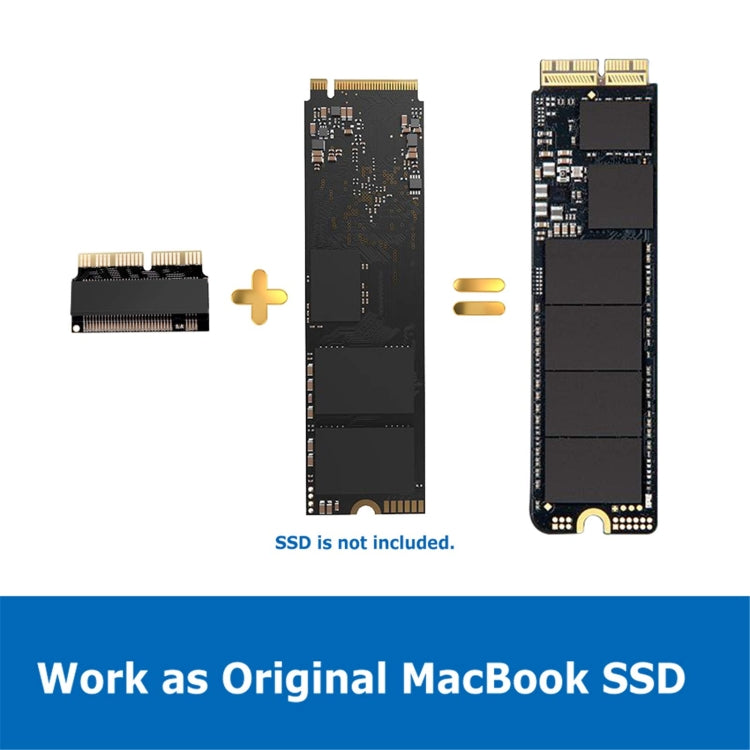 M.2 PCIE NVME SSD Adapter For MacBook Air Pro Retina Mid 2013-2017(Black) - Others by PMC TechLife | Online Shopping South Africa | PMC TechLife
