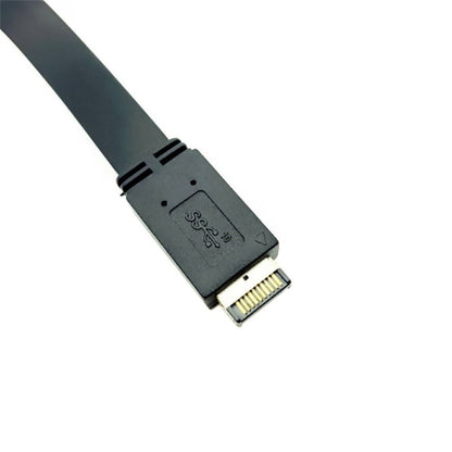 USB 3.1 Type-E To USB-C / Type-C Connector Front Panel Header 0.5m High Profile Bracket - Cable & Adapters by PMC Jewellery | Online Shopping South Africa | PMC Jewellery | Buy Now Pay Later Mobicred