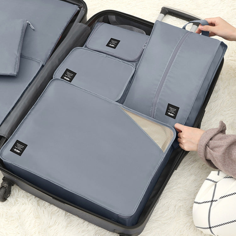 BUBM 8pcs/set Multifunctional Travel Suitcase Clothing Sorting Storage Bag(Grey) - Storage Bags by BUBM | Online Shopping South Africa | PMC Jewellery