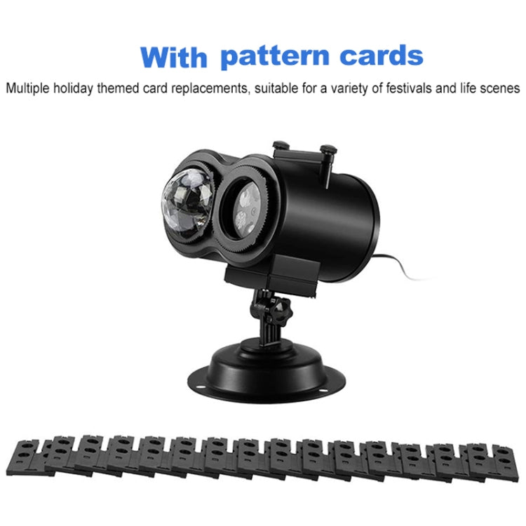 12 Cards EU Plug Color Card Pattern 9W Christmas Projection Light Remote Control Snow Light - Christmas Decoration Lamps by PMc TechLife | Online Shopping South Africa | PMc TechLife | Buy Now Pay Later Mobicred