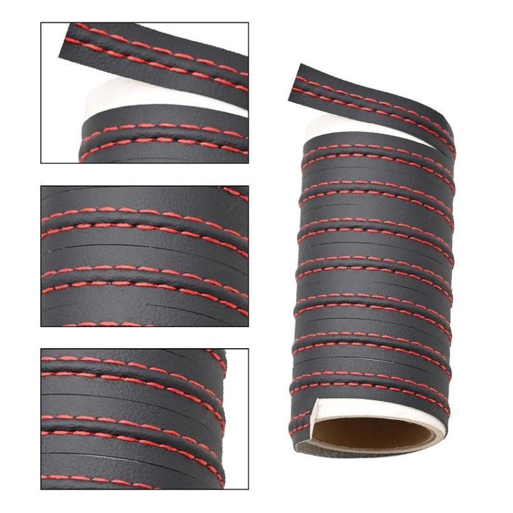 8m Car Center Console Interior Modification Leather Gap Strip(Black Red) - Car Interior Mouldings by PMC TechLife | Online Shopping South Africa | PMC TechLife | Buy Now Pay Later Mobicred