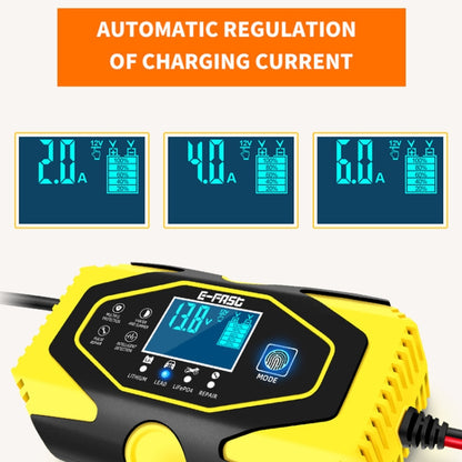 E-FAST Car Battery Charging LED Current Voltage Power Display Charger(EU Plug) - Power Bank by E-FAST | Online Shopping South Africa | PMC Jewellery | Buy Now Pay Later Mobicred