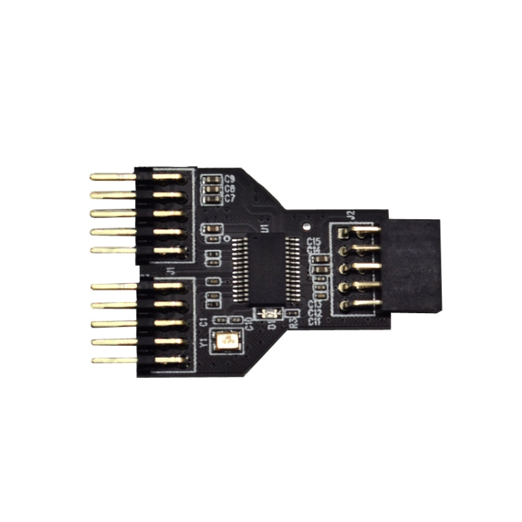 9 Pin USB Header Female 1 To 2 Male Board 9-Pin USB 2.0 HUB Connector Adapter - USB 2.0 HUB by PMC TechLife | Online Shopping South Africa | PMC TechLife