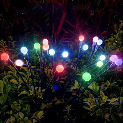 2sets Solar Firefly Lights Christmas Outdoor Garden Waterproof Lawn Lights, Color: 10 Head Color Light - With Solar Panel by PMC Jewellery | Online Shopping South Africa | PMC Jewellery