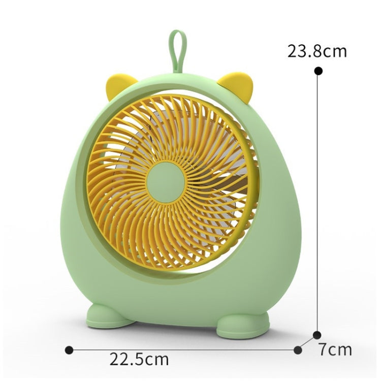 Dormitory Portable Animal Ear Desktop Electric Fan, Style: Charging Version Green - Electric Fans by PMC Jewellery | Online Shopping South Africa | PMC Jewellery | Buy Now Pay Later Mobicred