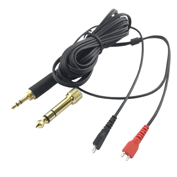 For Sennheiser HD25 / HD560 / HD540 / HD480 / HD430 / HD250 Headset Audio Cable(Left Long Right Short) - Headset Accessories by PMC Jewellery | Online Shopping South Africa | PMC Jewellery