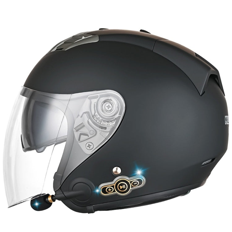 KUQIBAO Motorcycle Smart Bluetooth Sun Protection Double Lens Safety Helmet, Size: M(Matte Black) - free shipping - PMC TechLife - Order now!