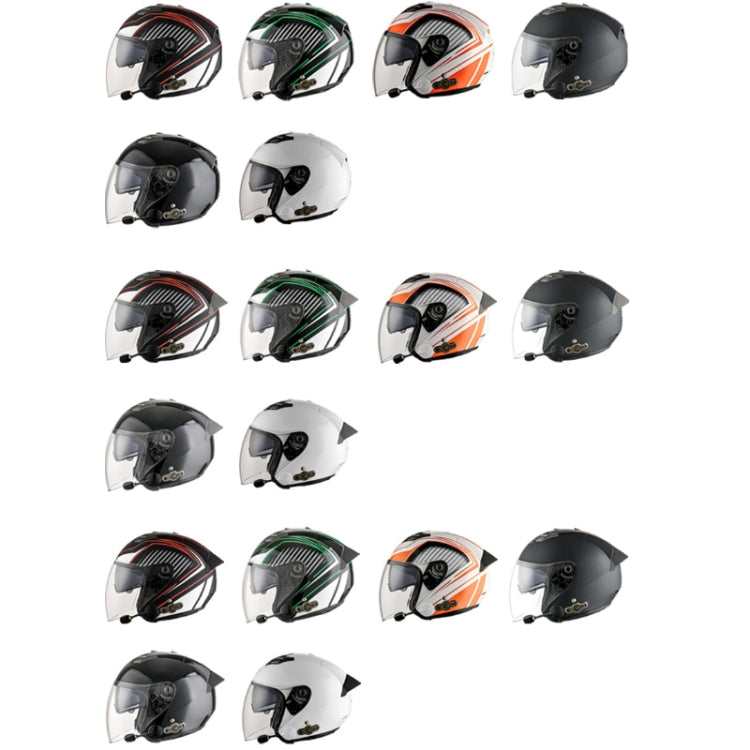 KUQIBAO Motorcycle Smart Bluetooth Sun Protection Double Lens Safety Helmet, Size: L(White+Black Tail) - free shipping - PMC TechLife - Order now!