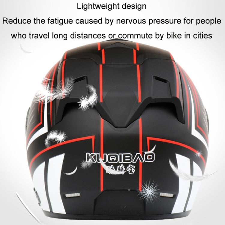 KUQIBAO Motorcycle Smart Bluetooth Sun Protection Double Lens Safety Helmet, Size: M(White Phantom Fiber+Black Tail) - Helmets by KUQIBAO | Online Shopping South Africa | PMC Jewellery | Buy Now Pay Later Mobicred