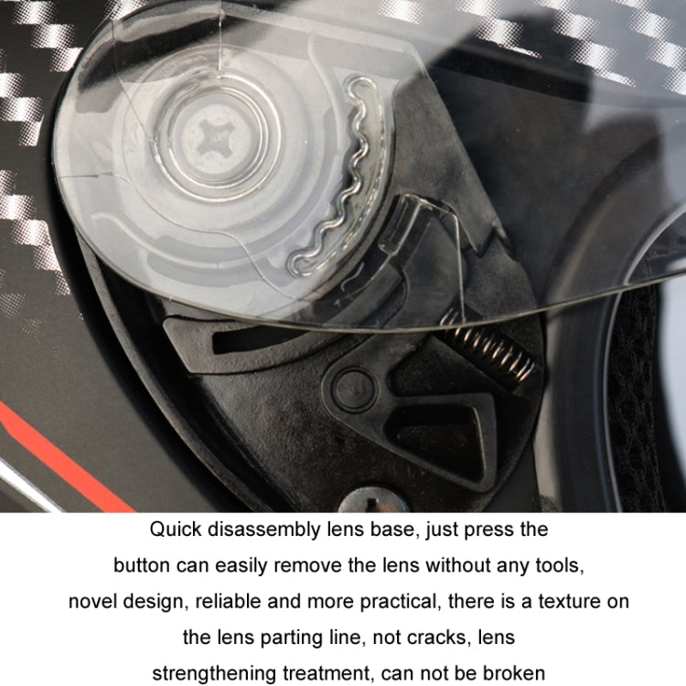 KUQIBAO Motorcycle Bluetooth Headset Double Lens Helmet With Braid, Size: XL(Fruits Black Phantom Fiber) - free shipping - PMC TechLife - Order now!