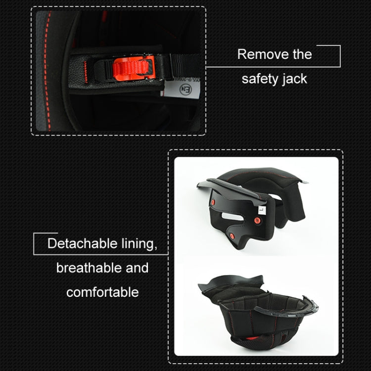 KUQIBAO Motorcycle Dual Lens Anti-Fog Helmet With LED Light, Size: XL(Bright Black Wake Lion) - Helmets by KUQIBAO | Online Shopping South Africa | PMC Jewellery | Buy Now Pay Later Mobicred