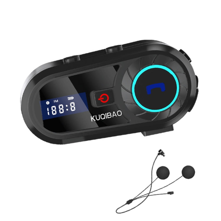 KUQIBAO Motorcycle Helmet Waterproof Bluetooth-compatible Headset With Screen(Soft Microphone) - free shipping - PMC Jewellery - Order now!