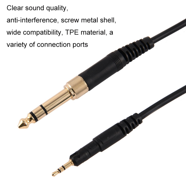 2m For ATH-M50X / M40X / M60X / M70X Headset Audio Cable Replacement Cable(Black) - Headset Accessories by PMC Jewellery | Online Shopping South Africa | PMC Jewellery