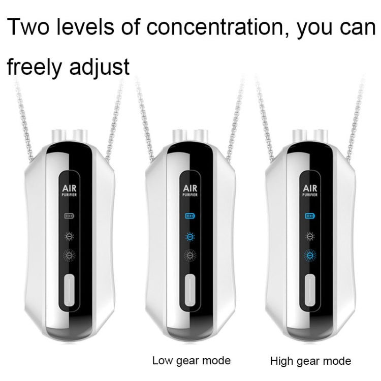 Portable Negative Ion Air Purifier Home Hanging Neck Purifier, Style: Chain Style (White) - free shipping - PMC TechLife - Order now!