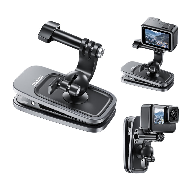 TELESIN 360 Degree Rotation Backpack Clip Clamp Mount For Action Camera - Backpack Clip by TELESIN | Online Shopping South Africa | PMC TechLife | Buy Now Pay Later Mobicred