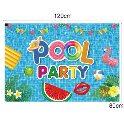 80x120cm Summer Pool Party Decoration Backdrop Swimming Ring Photography Background Cloth(11418495) - Other by PMC Jewellery | Online Shopping South Africa | PMC Jewellery