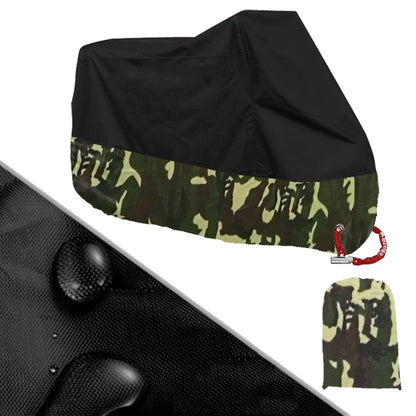 190T Motorcycle Rain Covers Dustproof Rain UV Resistant Dust Prevention Covers, Size: XXXXL(Black Camouflage) - Protective Gear by PMC Jewellery | Online Shopping South Africa | PMC Jewellery | Buy Now Pay Later Mobicred
