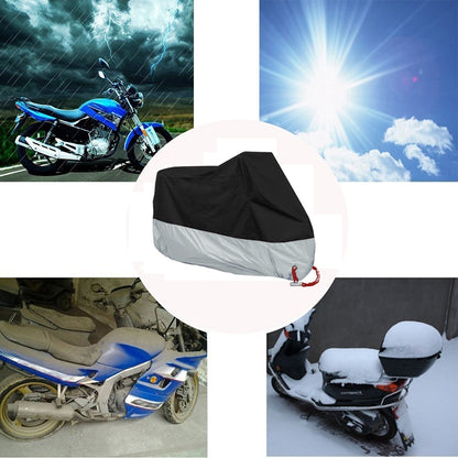 190T Motorcycle Rain Covers Dustproof Rain UV Resistant Dust Prevention Covers, Size: XXL(Black and Light Blue) - Protective Gear by PMC Jewellery | Online Shopping South Africa | PMC Jewellery | Buy Now Pay Later Mobicred