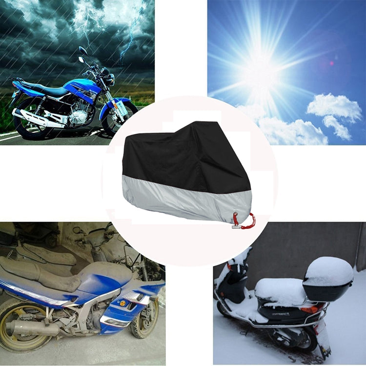190T Motorcycle Rain Covers Dustproof Rain UV Resistant Dust Prevention Covers, Size: XXXXL(Black and Dark Blue) - Protective Gear by PMC Jewellery | Online Shopping South Africa | PMC Jewellery | Buy Now Pay Later Mobicred