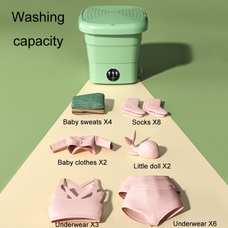 4.5L Mini Portable Folding Household Washing Machine Underwear Washer, Color: Fruit Green(EU Plug) - free shipping - PMC TechLife - Order now!