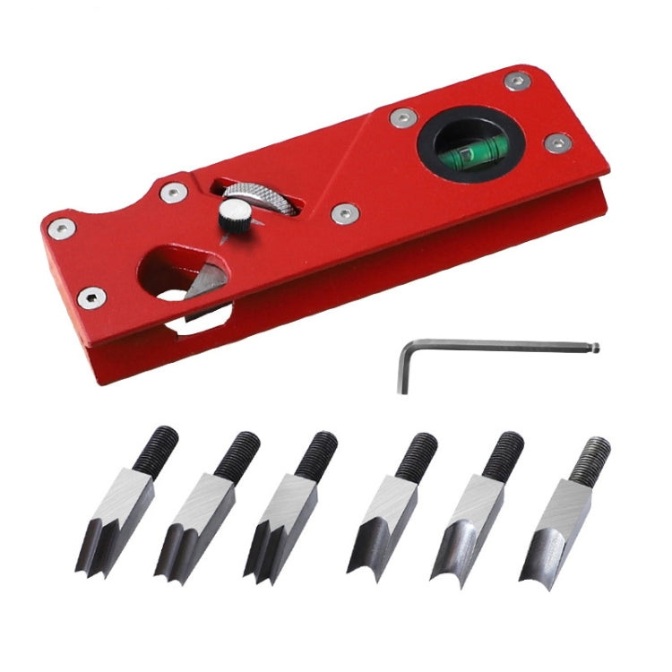 Woodworking Multi-Angle Chamfering Adjustable Depth Hand Planer, Color: Red + 6 Blades - free shipping - PMc TechLife - Order now!