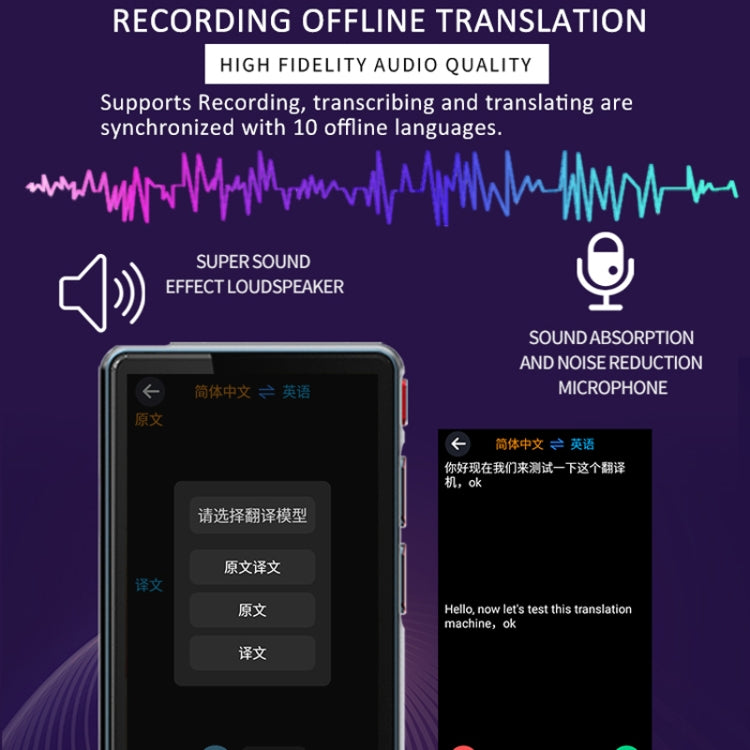 P40 Multi-country Smart Translator Simultaneous Interpretation Photo Offline Translation Recording to Translation(White) -  by PMC Jewellery | Online Shopping South Africa | PMC Jewellery
