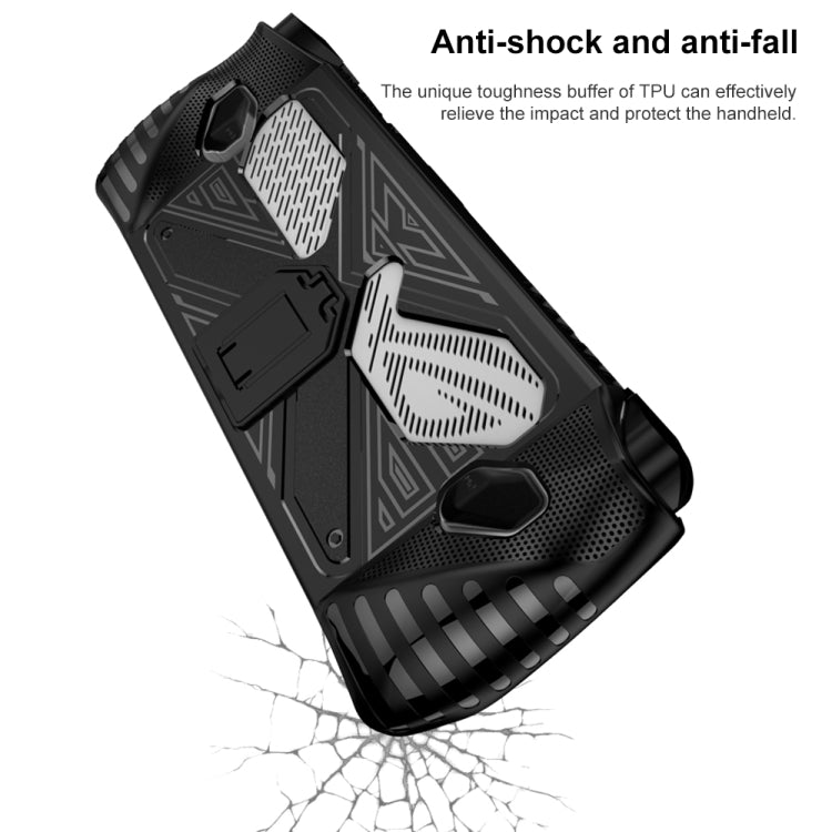 For Asus ROG Ally Game Console TPU Soft Cover With Holder Bracket(Black) - Accessories by PMC TechLife | Online Shopping South Africa | PMC TechLife