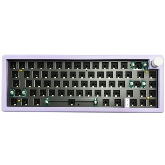 67 Keys Three-mode Customized DIY With Knob Mechanical Keyboard Kit Supports Hot Plug RGB Backlight, Color: Purple - Other by PMC Jewellery | Online Shopping South Africa | PMC Jewellery | Buy Now Pay Later Mobicred