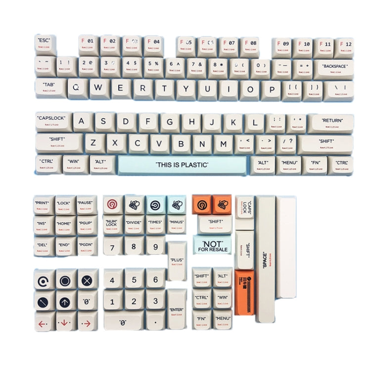 Plastic 128 Keys Sublimation Mechanical Keyboard PBT Keycaps - free shipping - PMC Jewellery - Order now!