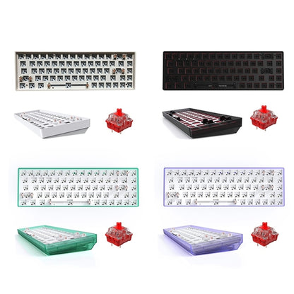 Dual-mode Bluetooth/Wireless Customized Hot Swap Mechanical Keyboard Kit + Red Shaft, Color: Green - Other by PMC Jewellery | Online Shopping South Africa | PMC Jewellery | Buy Now Pay Later Mobicred