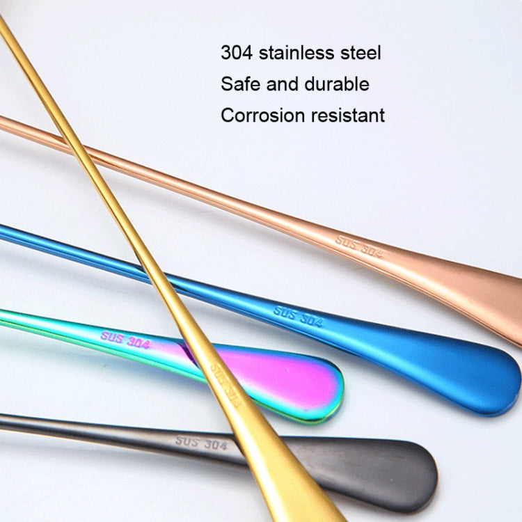 304 Stainless Steel Long Handle Thickened Pointed Spoon Coffee Ice Drink Mixing Spoon, Color: Titanium Gold - Cutlery Sets by PMC TechLife | Online Shopping South Africa | PMC TechLife | Buy Now Pay Later Mobicred