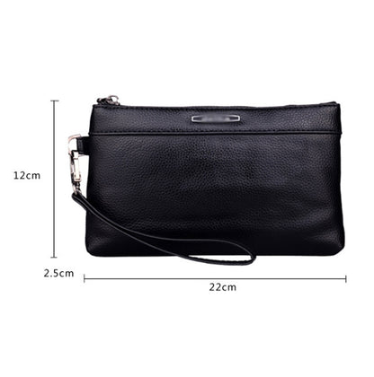 Men Clutch Bag Casual Long Zipper Wallet Large Capacity Handbag(Black) - Handbags by PMC Jewellery | Online Shopping South Africa | PMC Jewellery
