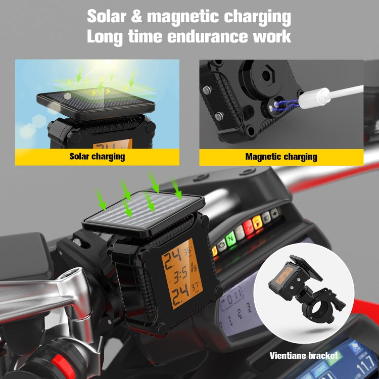 M8 Solar Motorcycle Tire Pressure Monitor Color Screen High Precision Sensor - Tire Pressure Gauges by PMC TechLife | Online Shopping South Africa | PMC TechLife | Buy Now Pay Later Mobicred
