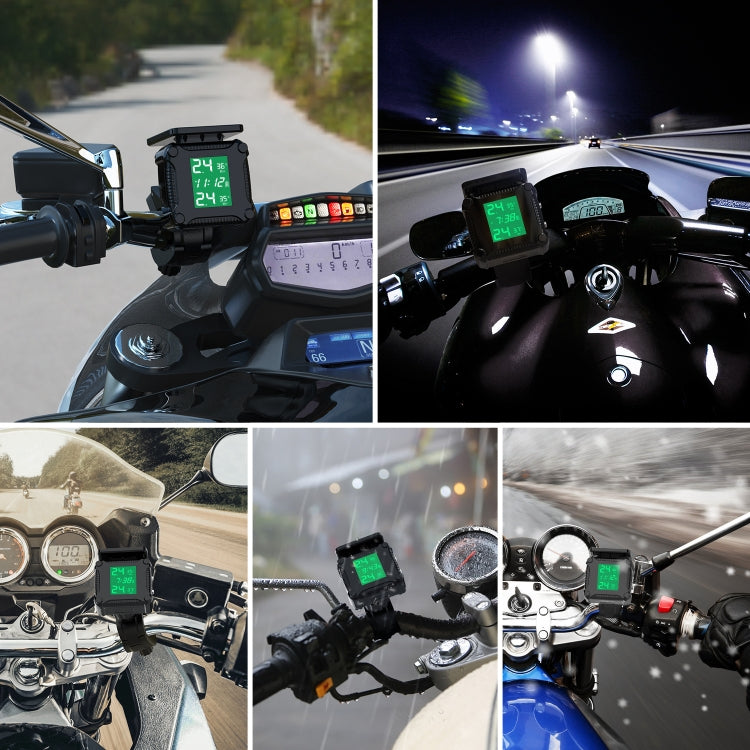 M9 Solar Motorcycle Tire Pressure Monitor Color Screen High Precision Sensor - Tire Pressure Gauges by PMC Jewellery | Online Shopping South Africa | PMC Jewellery