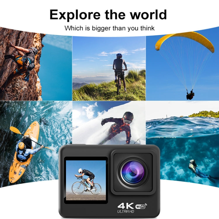 WIFI Color Dual-Screen HD 4K Anti-Shake Video Outdoor Waterproof Sports Camera(AT-Q60AR) - Other Camera by PMC Jewellery | Online Shopping South Africa | PMC Jewellery | Buy Now Pay Later Mobicred