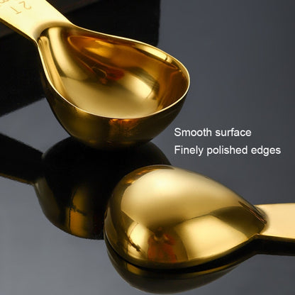 15ml 304 Stainless Steel Thickened Coffee Spoon With Scale Measuring Bean Spoon, Color: Gold - Coffee Tools by PMC Jewellery | Online Shopping South Africa | PMC Jewellery | Buy Now Pay Later Mobicred