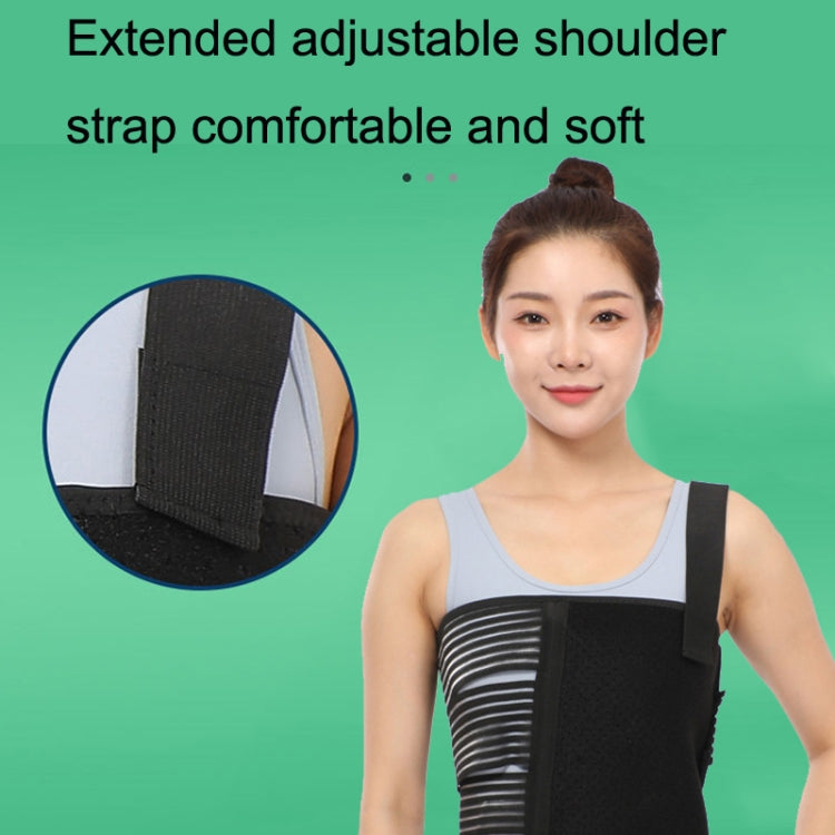 L One-shoulder One-piece Rib Fixation Strap Post-cardiothoracic Chest Girdle(Black) - Corrector by PMC Jewellery | Online Shopping South Africa | PMC Jewellery