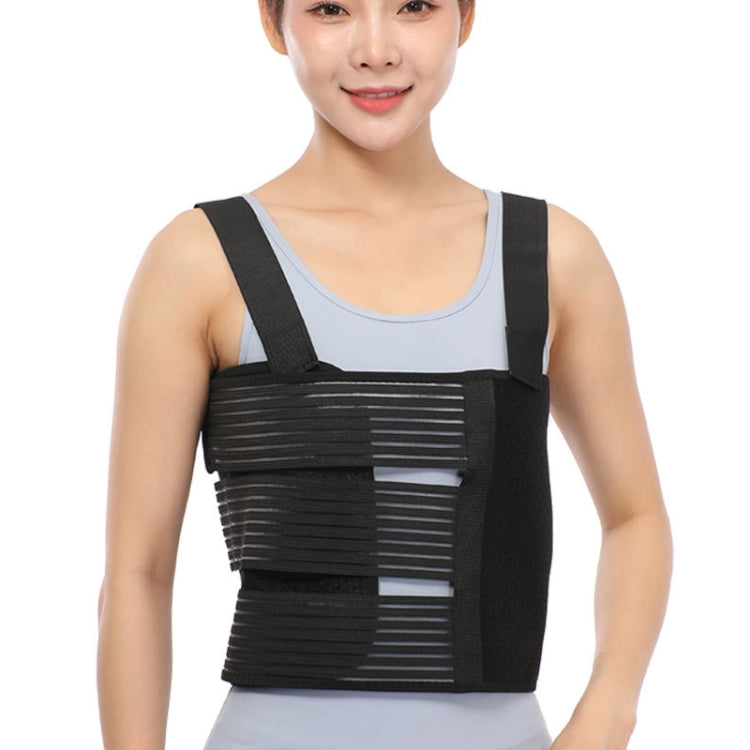 S Shoulders Three Piece Rib Fixation Strap Post-cardiothoracic Chest Girdle(Black) - Corrector by PMC Jewellery | Online Shopping South Africa | PMC Jewellery