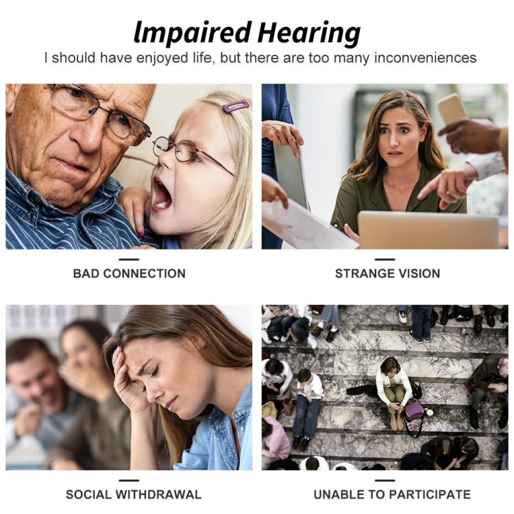 AN127 Invisible In-Ear Hearing Aid Sound Amplifier For The Elderly And Hearing Impaired(Black Left Ear) - Hearing Aids by PMC Jewellery | Online Shopping South Africa | PMC Jewellery