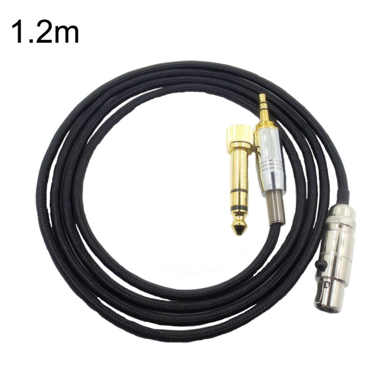 1.2m For K240 / K141 / K271 / K702 / Q701 / K712 Headphone Cable Mini Cartoon Head Upgrade Line(Black) - Headset Accessories by PMC Jewellery | Online Shopping South Africa | PMC Jewellery | Buy Now Pay Later Mobicred