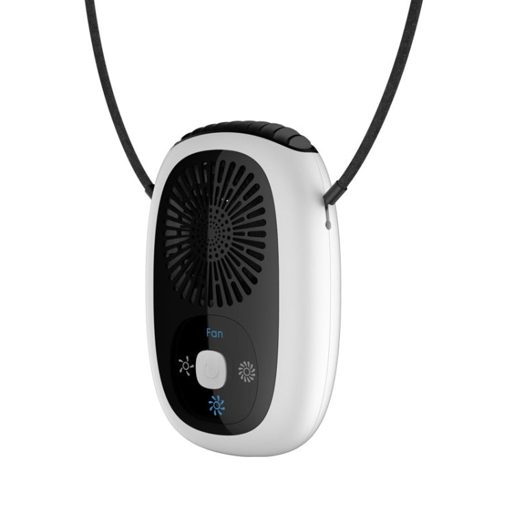 Leafless Hanging Neck Fan Mini Handheld Fan USB Rechargeable Fan  With Negative Ions White - Electric Fans by PMC TechLife | Online Shopping South Africa | PMC TechLife