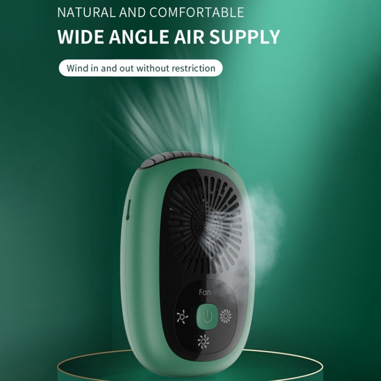Leafless Hanging Neck Fan Mini Handheld Fan USB Rechargeable Fan  With Negative Ions White - Electric Fans by PMC TechLife | Online Shopping South Africa | PMC TechLife